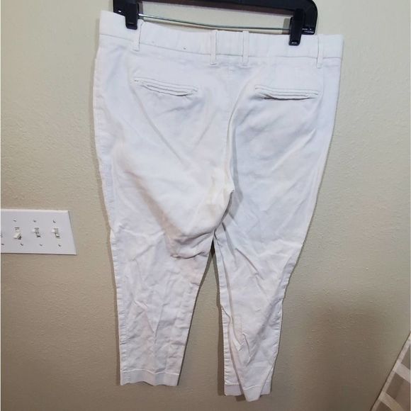 Gap white Beach Vacation slim cropped pants Size 12 - Picture 3 of 7